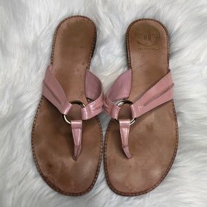 Lilly Pulitzer Pink Leather Flip Flop Sandals